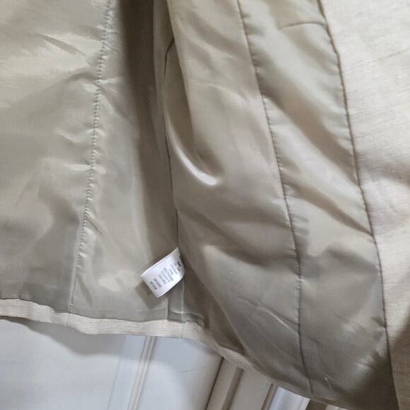 Coldwater Creek Cream Beaded Embroidered Linen Jacket Size 4-6 - Picture 10 of 10